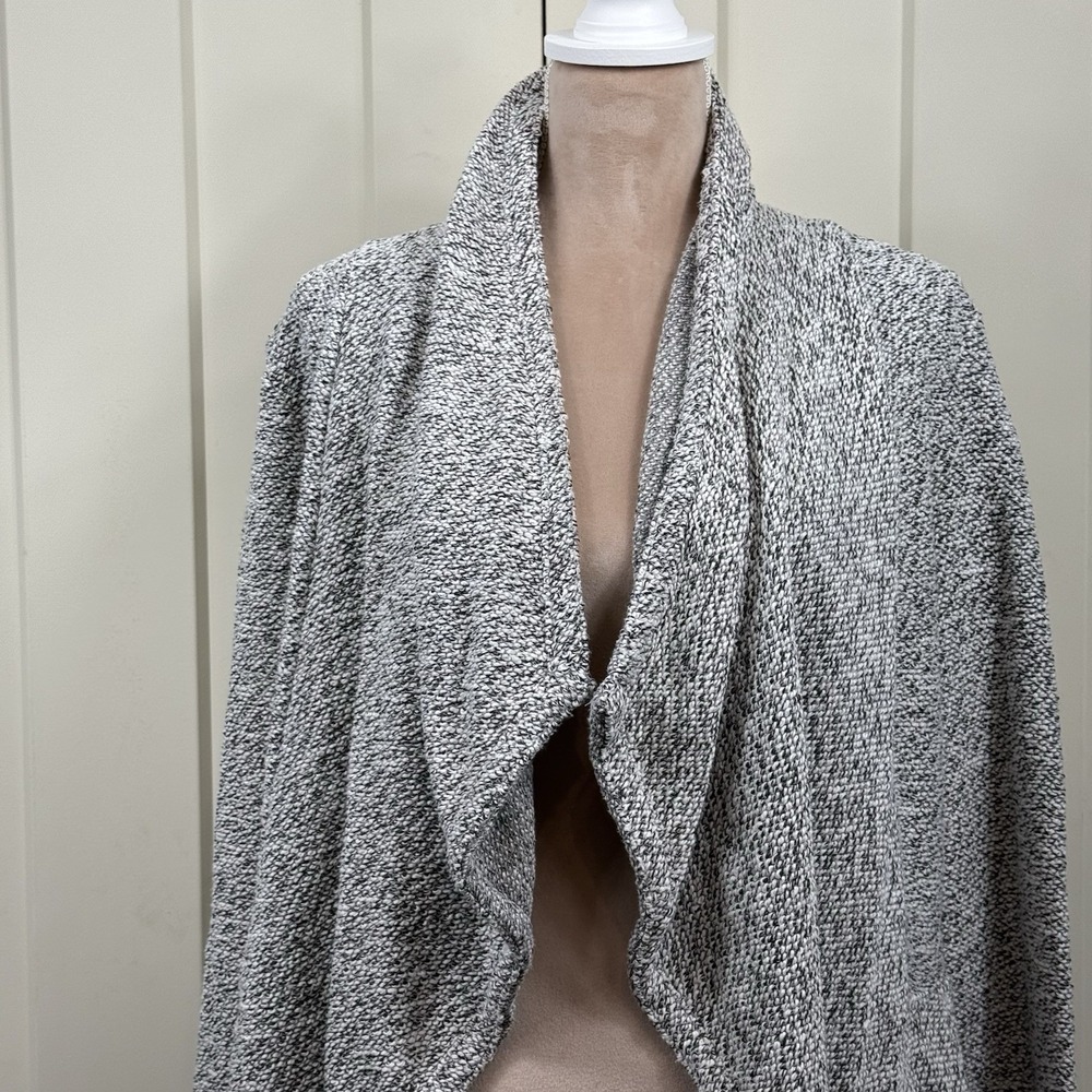 BNCI Blanc‎ Noir Cardigan Women's XL Cardigan Sweater Tweed Drape Pockets